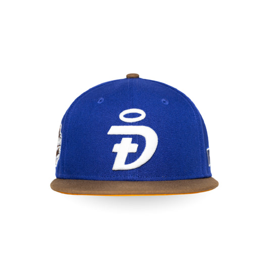 Trust Him Christian flat bill snapback blue brown – front view