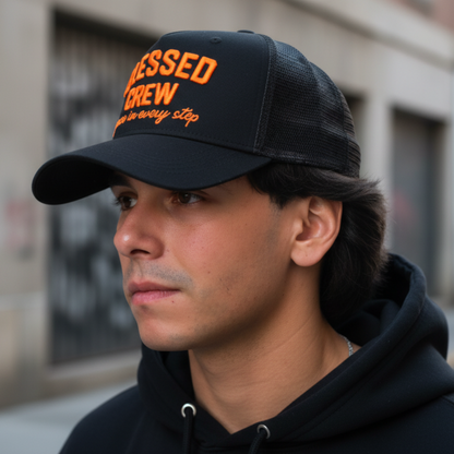 BLESSED CREW Black Hat Lifestyle Close-up
