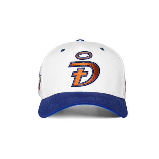 Trust Him Christian baseball hat white blue – front view