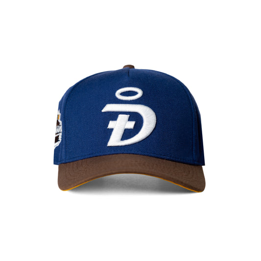 Trust Him Christian baseball hat blue brown – front view