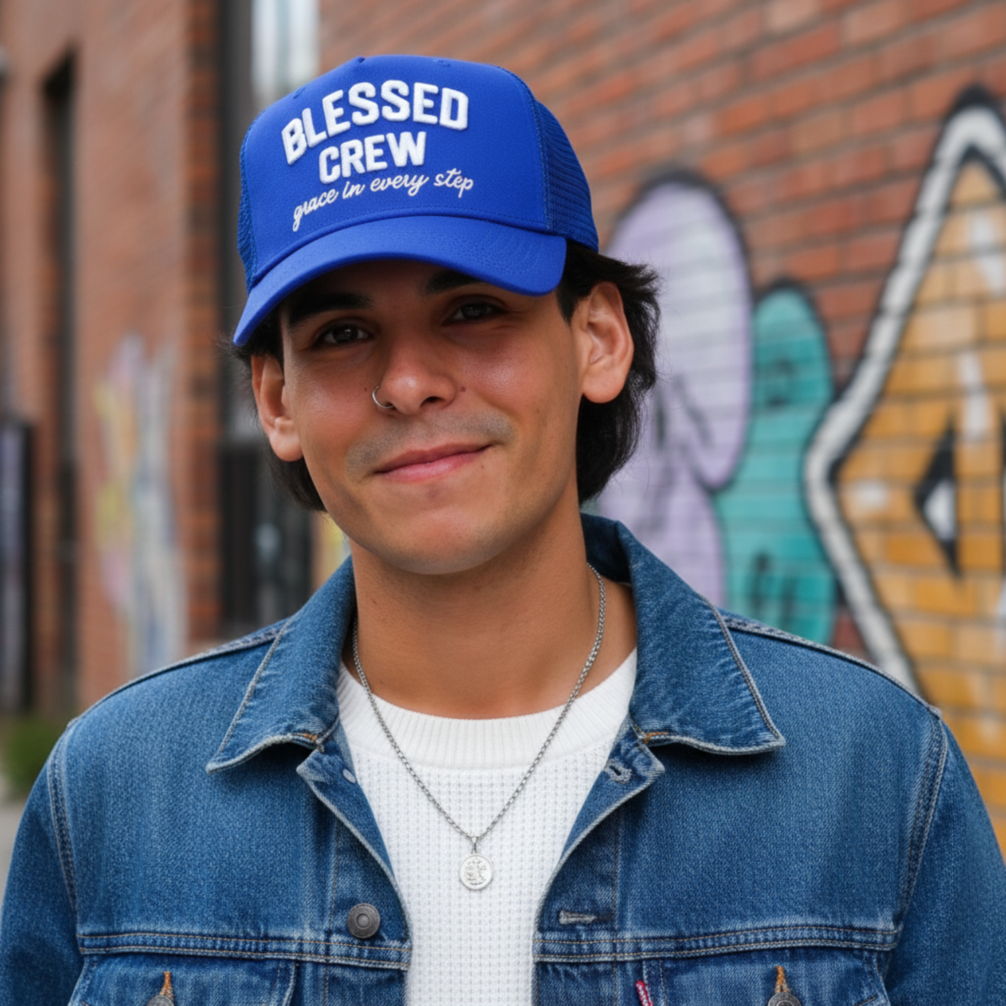 Lifestyle BLESSED CREW con sonrisa