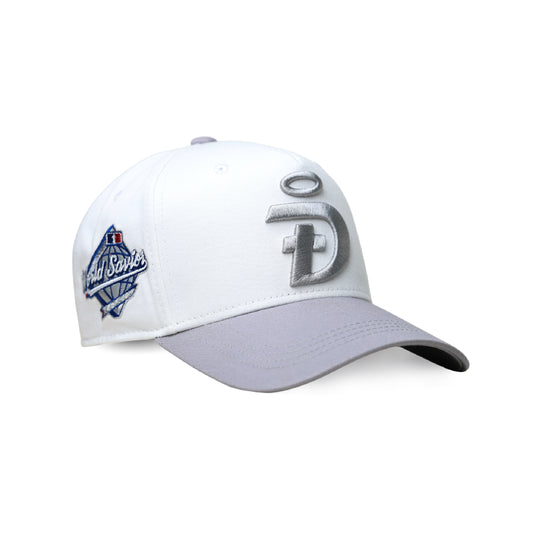 World Savior Christian baseball hat white grey – three quarter view