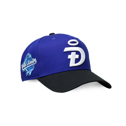 World Savior Christian baseball hat dark blue white – three quarter view