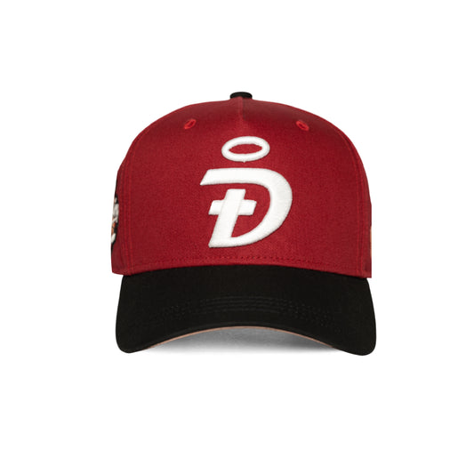 Trust Him Christian baseball hat red black – front view